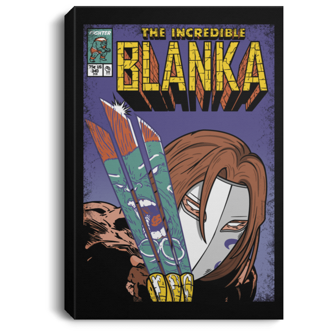 Housewares Black / 8" x 12" The Incredible Blanka Premium Portrait Canvas
