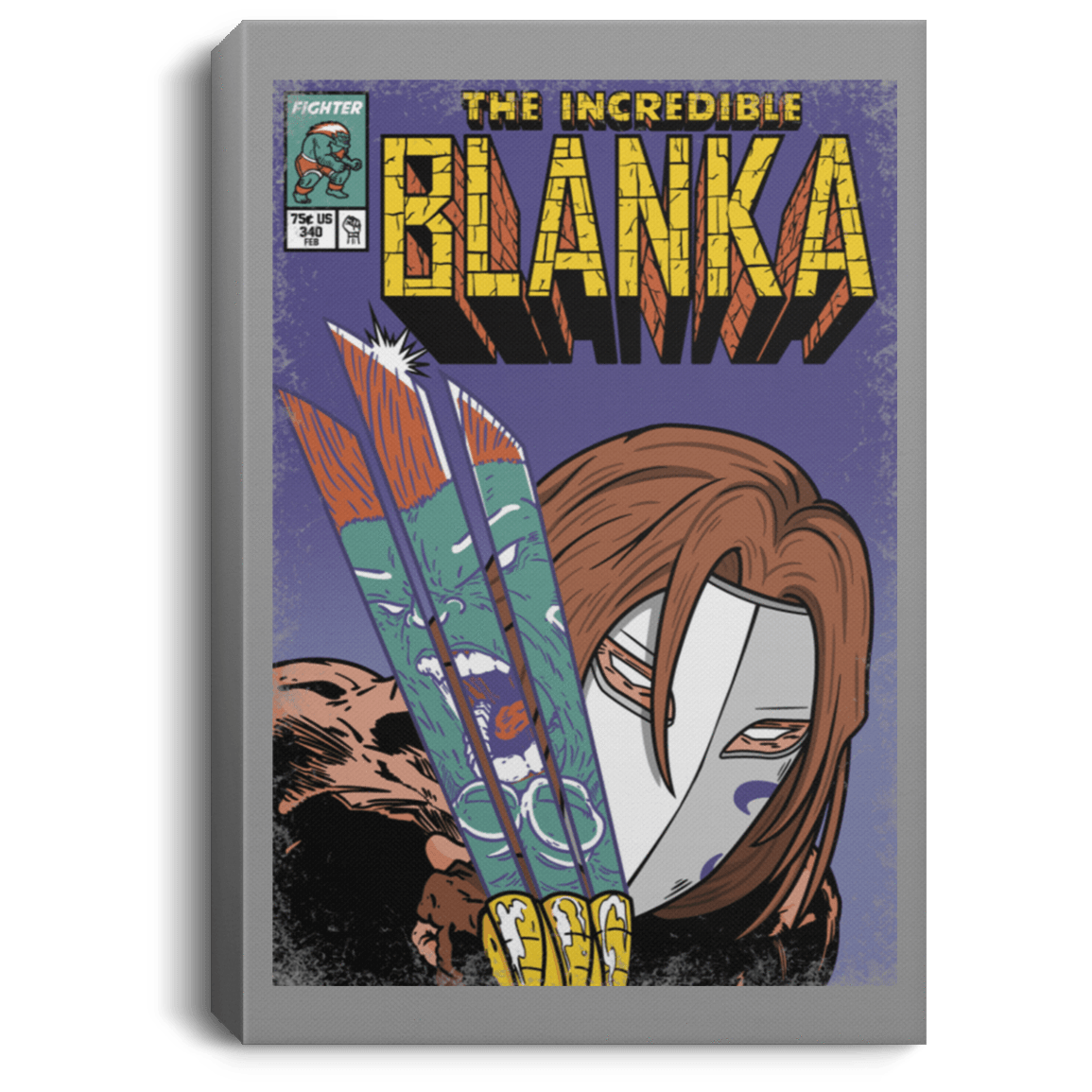 Housewares Gray / 8" x 12" The Incredible Blanka Premium Portrait Canvas