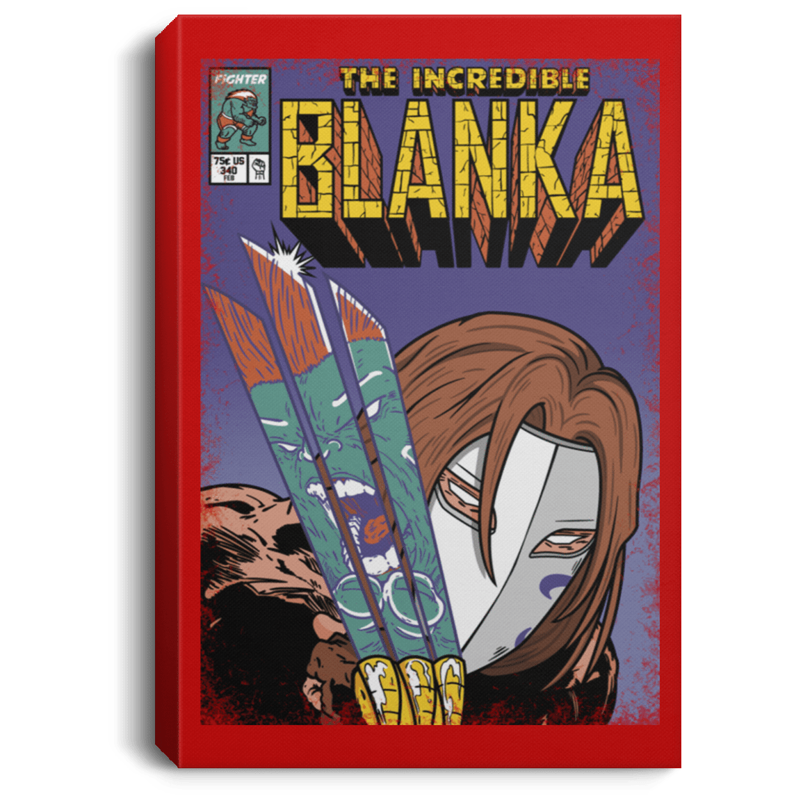 Housewares Red / 8" x 12" The Incredible Blanka Premium Portrait Canvas