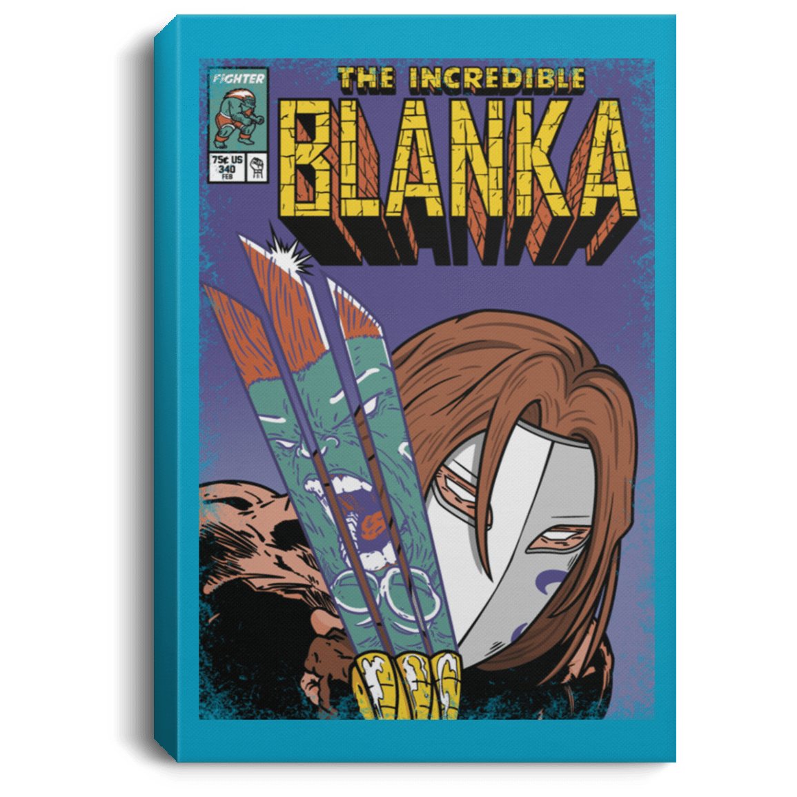 Housewares Turquoise / 8" x 12" The Incredible Blanka Premium Portrait Canvas