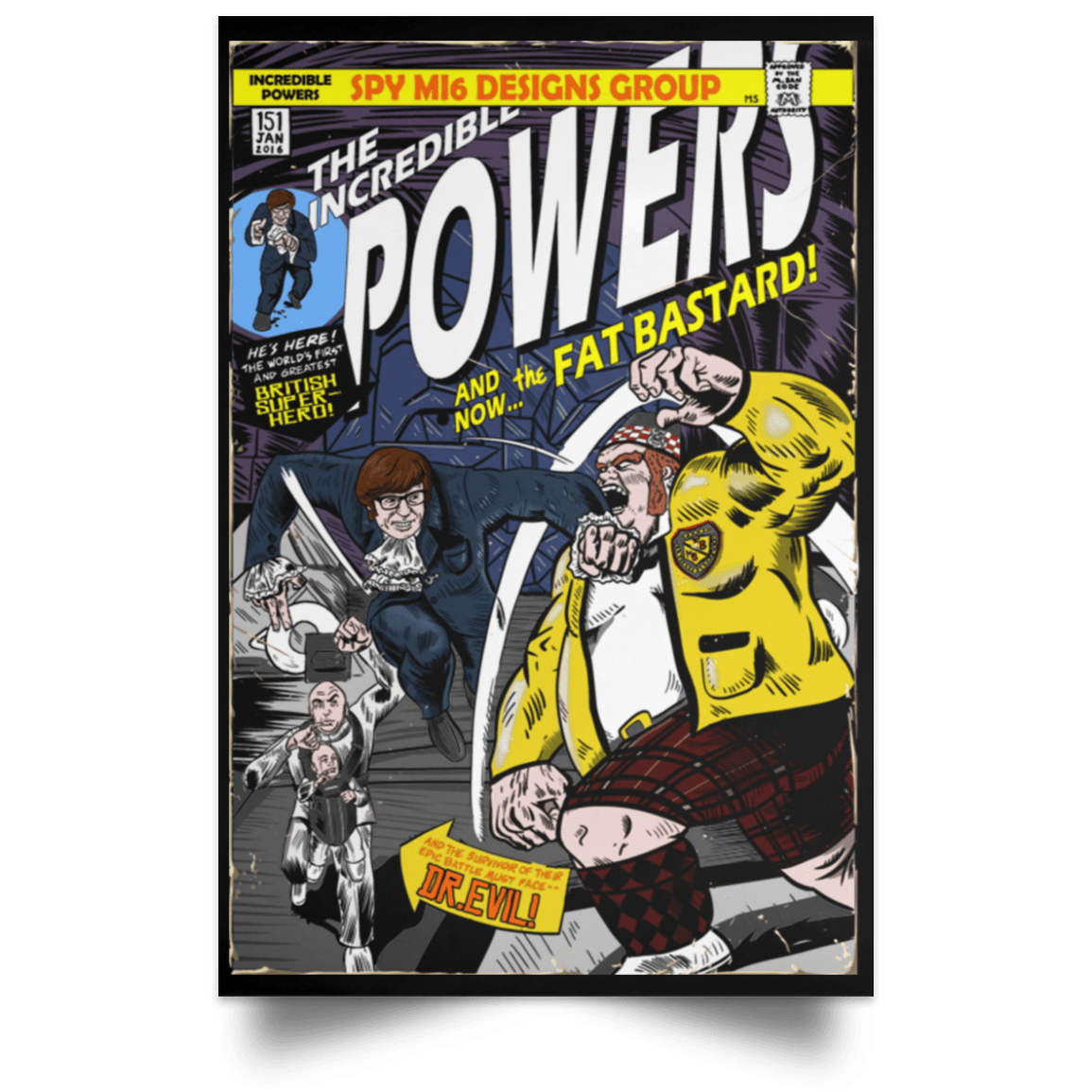 Housewares Black / 12" x 18" The Incredible Powers Portrait Poster