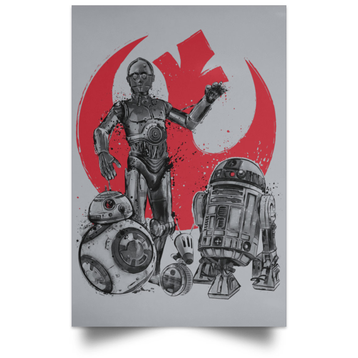 Housewares Grey / 12" x 18" The Rise of Droids Portrait Poster