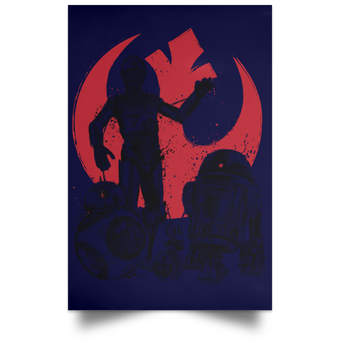 Housewares Navy / 12" x 18" The Rise of Droids Portrait Poster