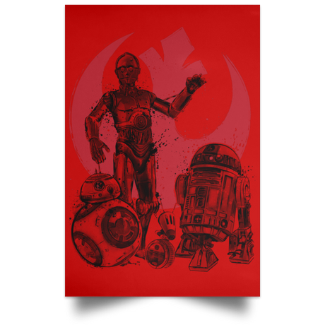 Housewares Red / 12" x 18" The Rise of Droids Portrait Poster