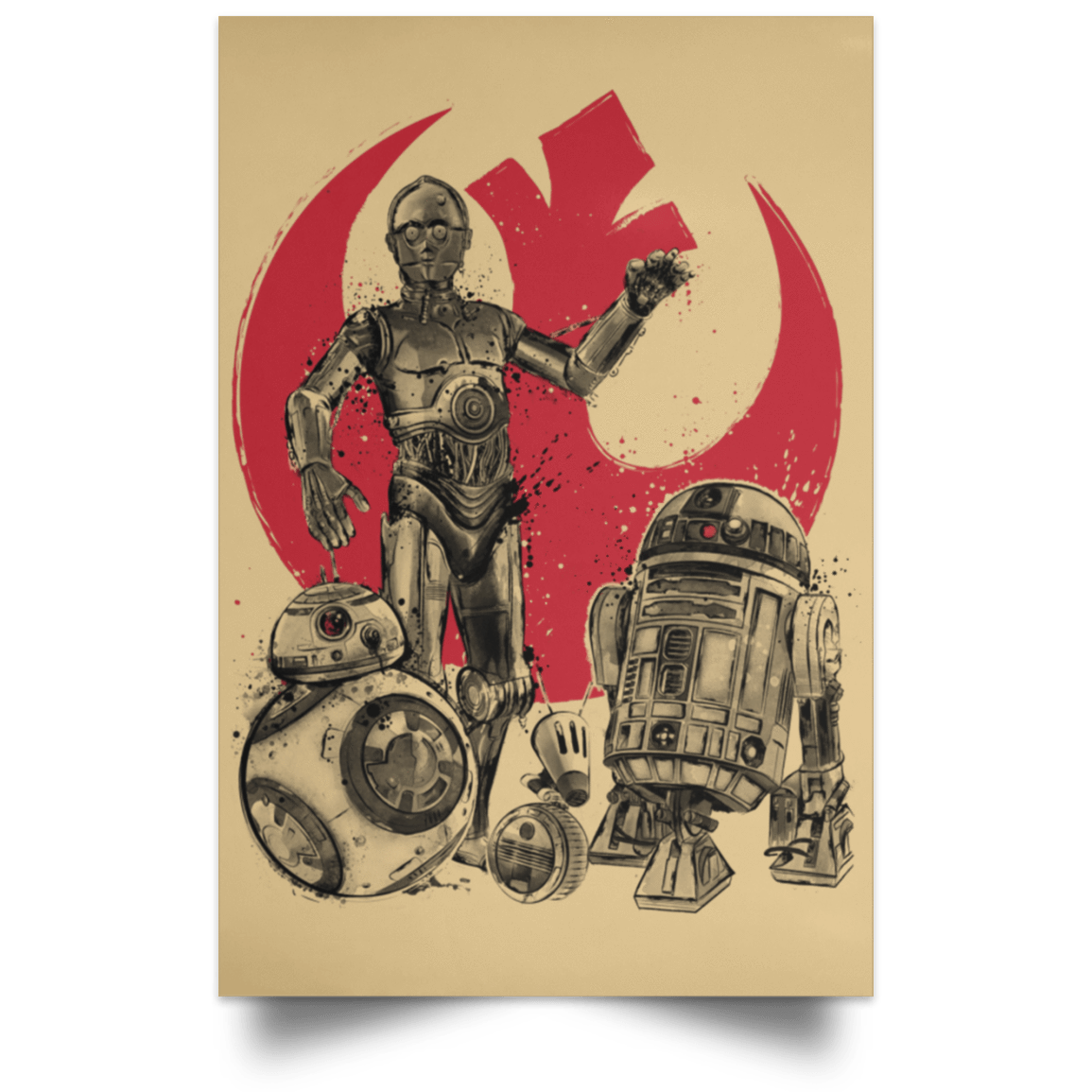 Housewares Tan / 12" x 18" The Rise of Droids Portrait Poster
