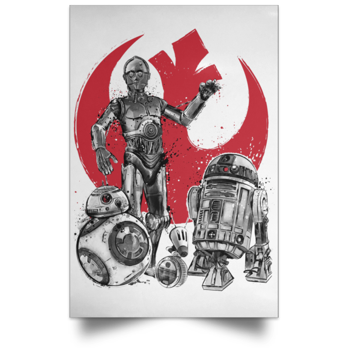 Housewares White / 12" x 18" The Rise of Droids Portrait Poster