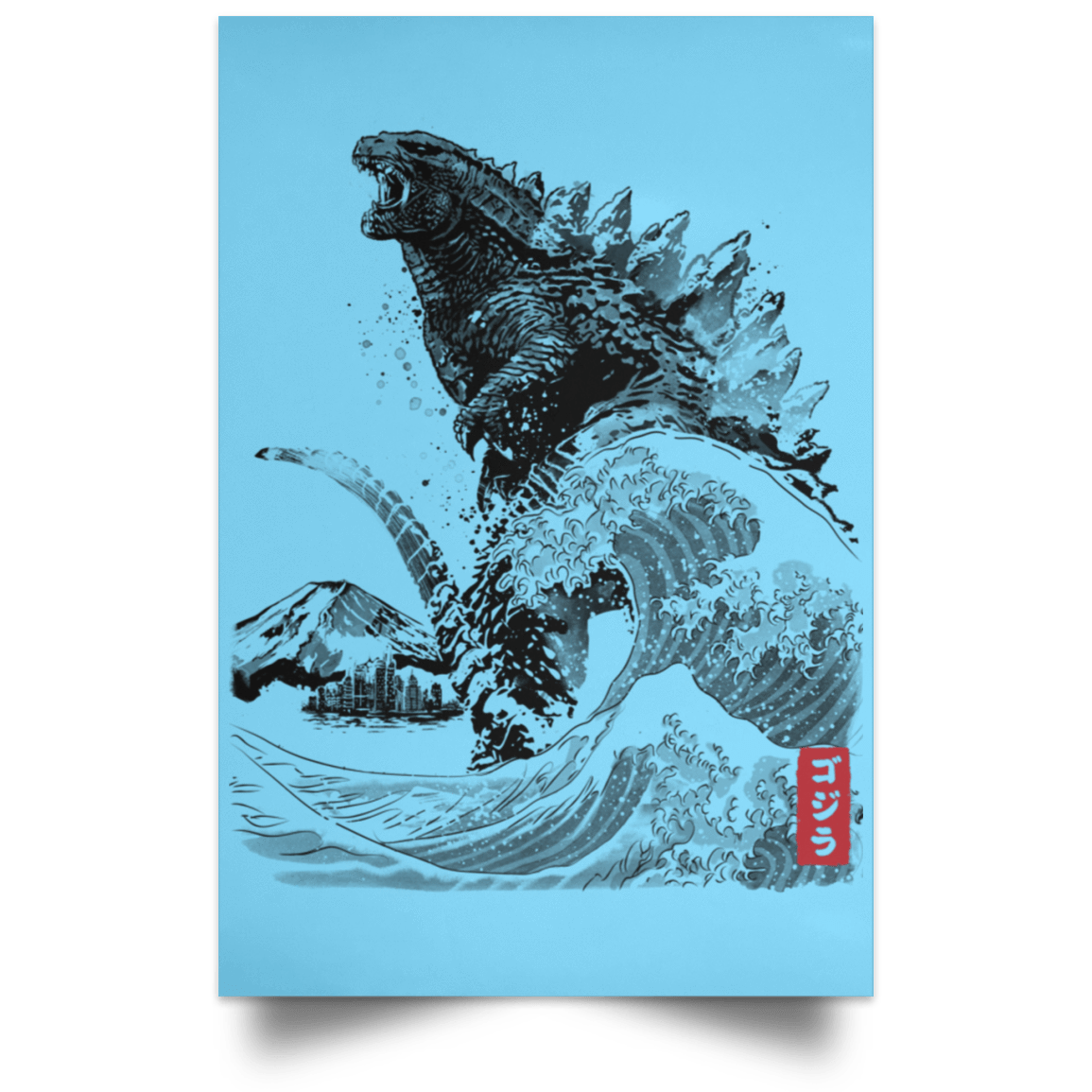 Housewares Columbia Blue / 12" x 18" The Rise of Gojira Portrait Poster