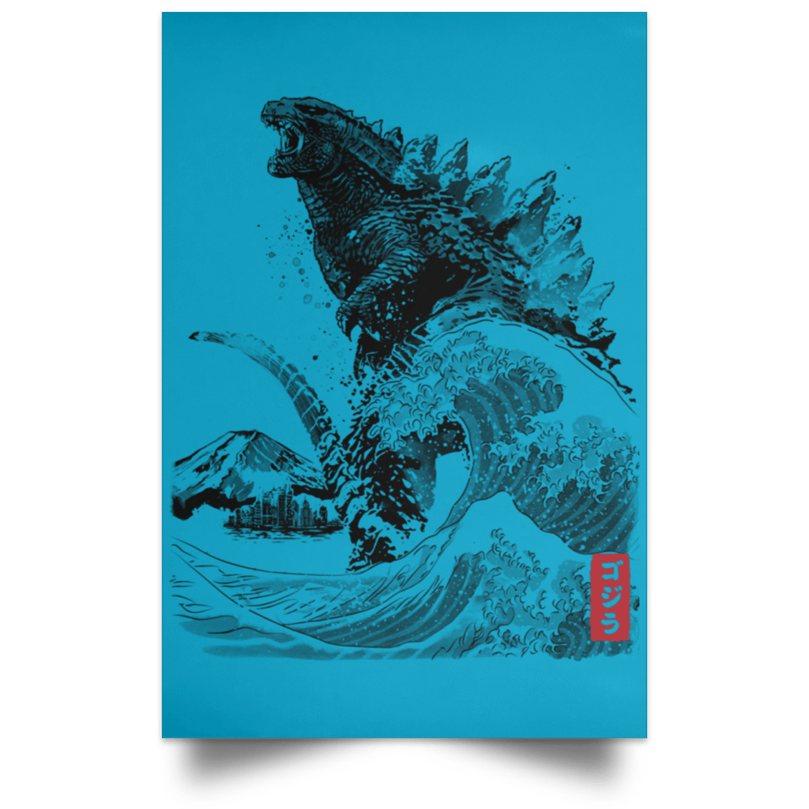 Housewares Turquoise / 12" x 18" The Rise of Gojira Portrait Poster