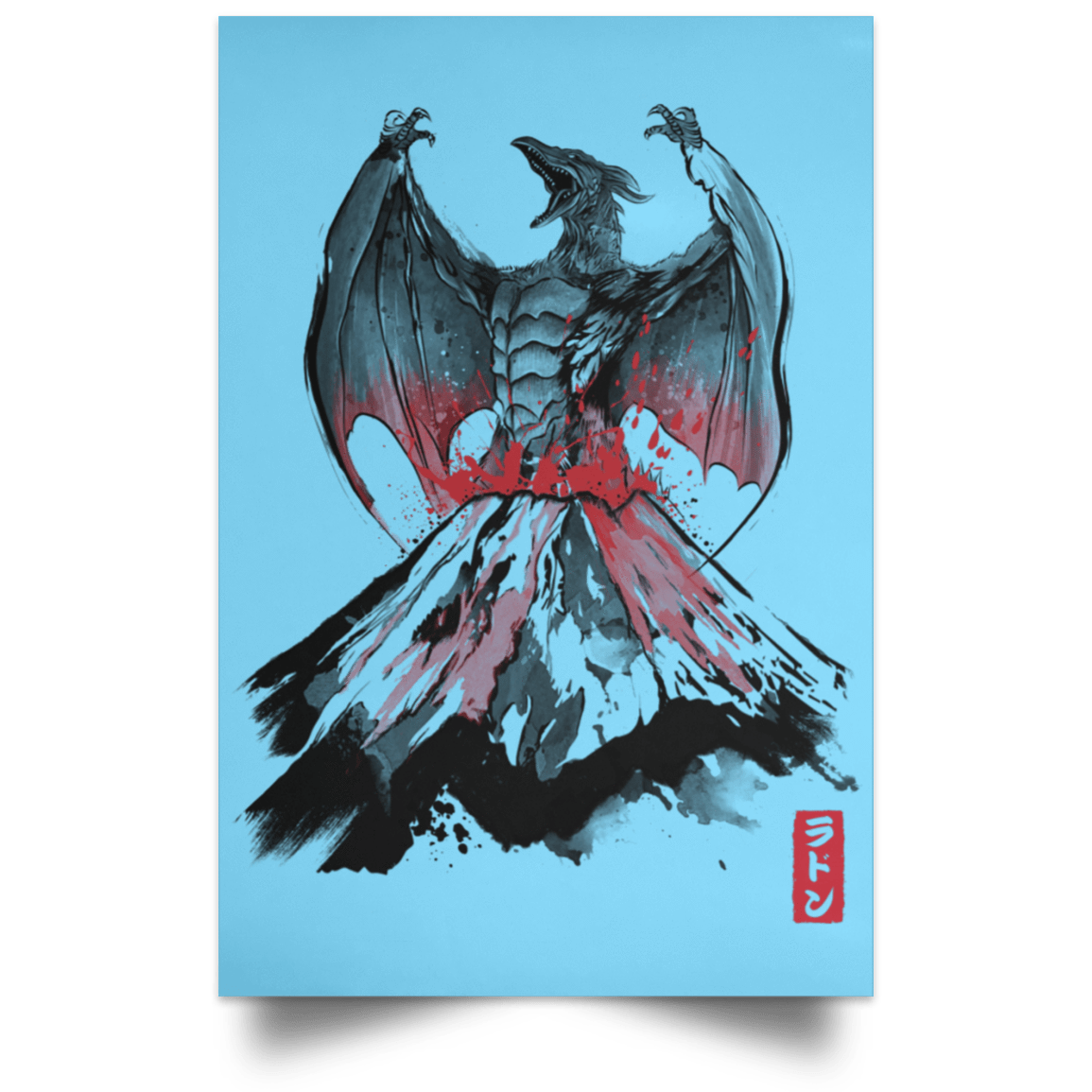 Housewares Columbia Blue / 12" x 18" The Rise of the Fire Pteranodon Portrait Poster