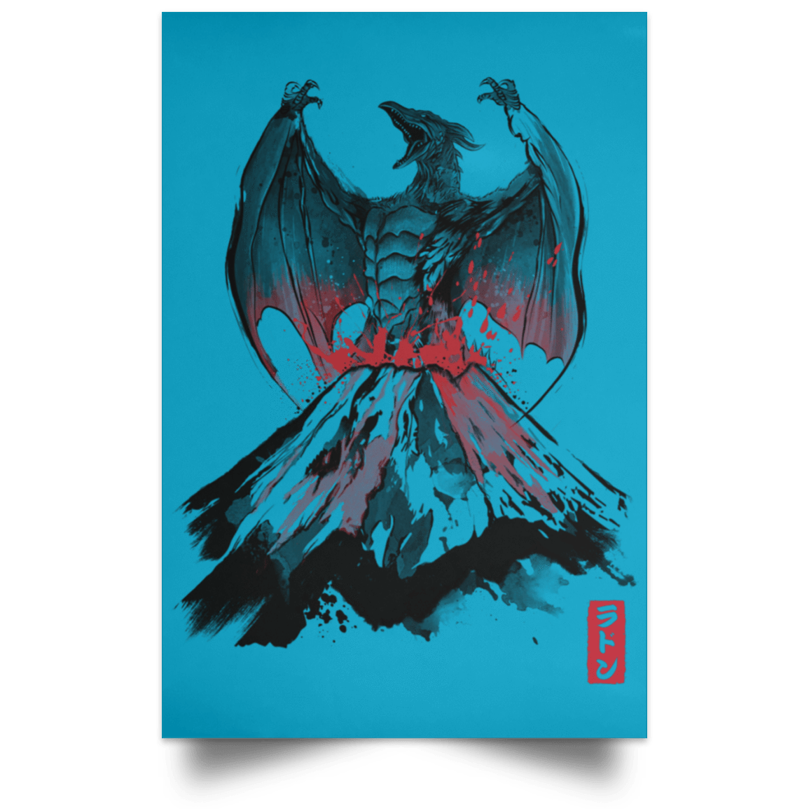 Housewares Turquoise / 12" x 18" The Rise of the Fire Pteranodon Portrait Poster