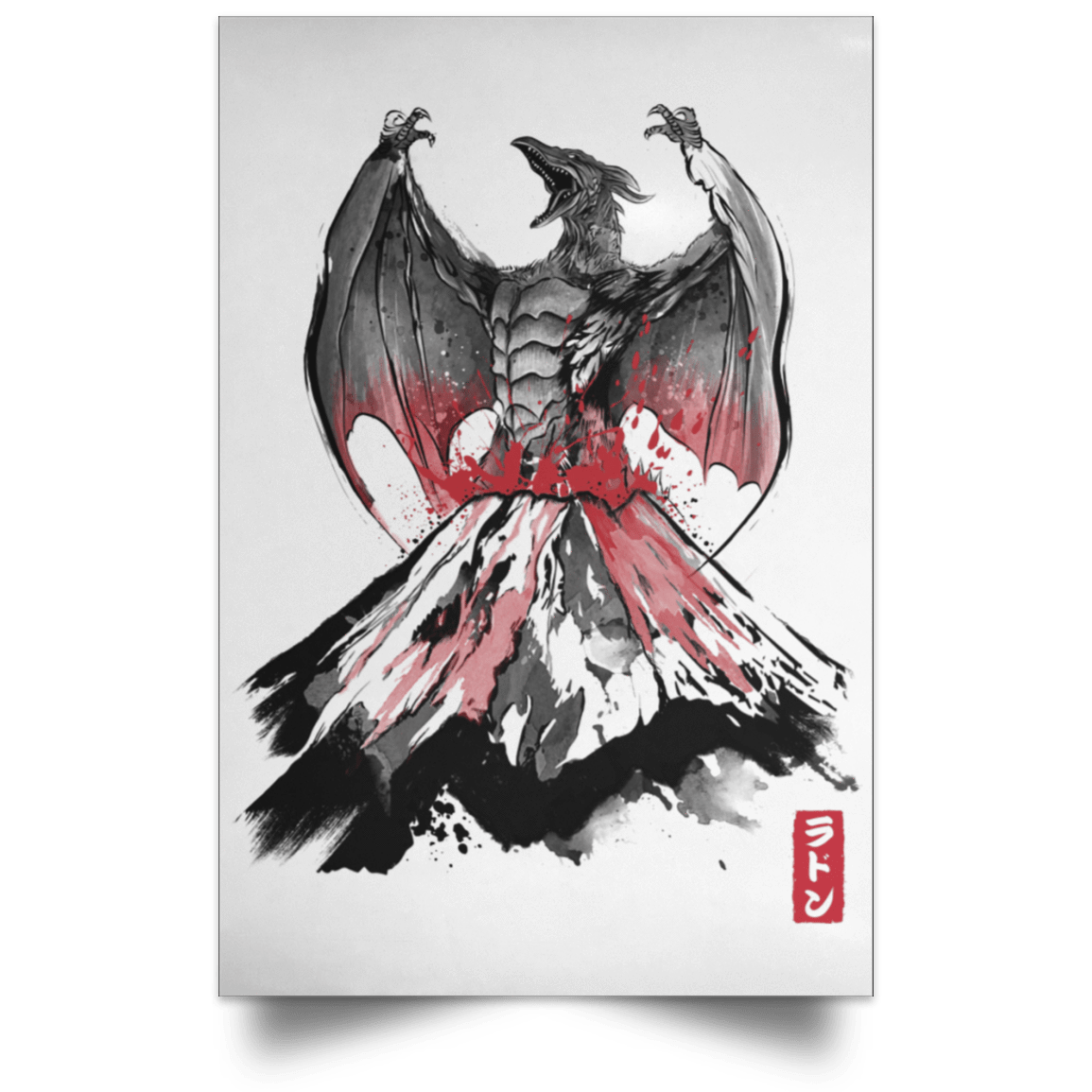 Housewares White / 12" x 18" The Rise of the Fire Pteranodon Portrait Poster