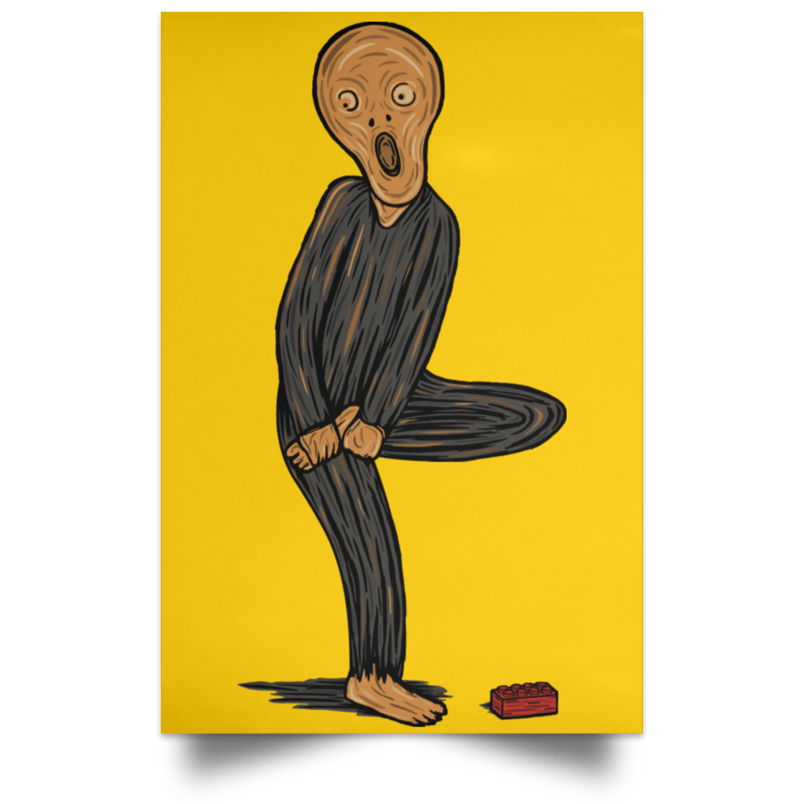 Housewares Athletic Gold / 12" x 18" The Scream Of Pain Portrait Poster