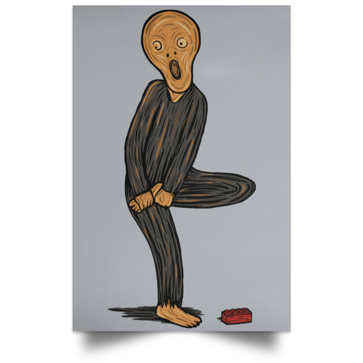 Housewares Grey / 12" x 18" The Scream Of Pain Portrait Poster