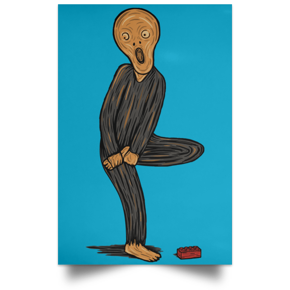 Housewares Turquoise / 12" x 18" The Scream Of Pain Portrait Poster