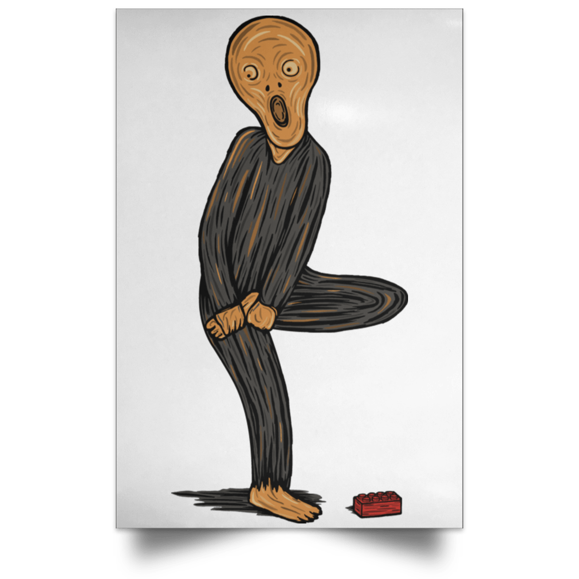 Housewares White / 12" x 18" The Scream Of Pain Portrait Poster