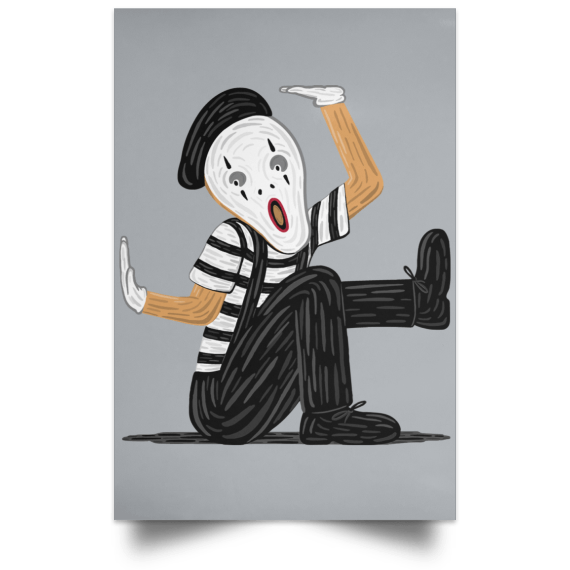 Housewares Grey / 12" x 18" The Silent Scream Portrait Poster