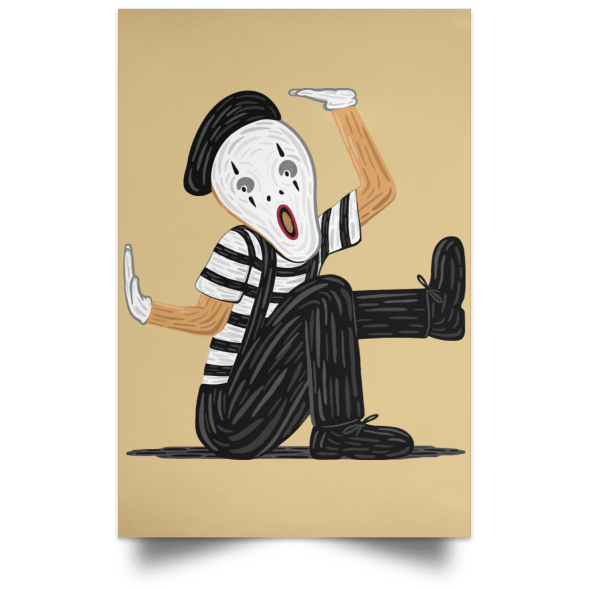 Housewares Tan / 12" x 18" The Silent Scream Portrait Poster