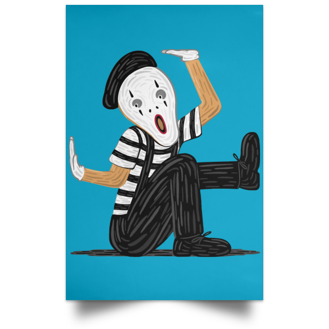 Housewares Turquoise / 12" x 18" The Silent Scream Portrait Poster