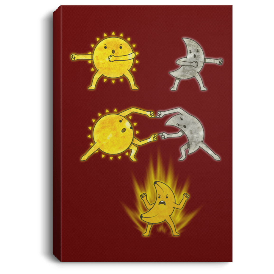 Housewares Maroon / 8" x 12" The sun Premium Portrait Canvas