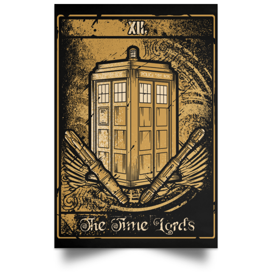 Housewares Black / 12" x 18" THE TIME LORDS Portrait Poster