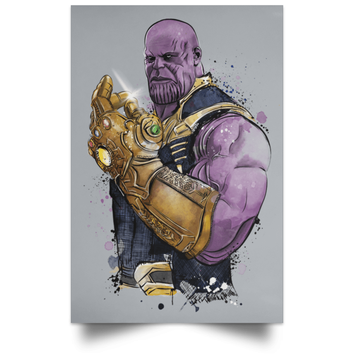 Housewares Grey / 12" x 18" The Titan Watercolor Portrait Poster