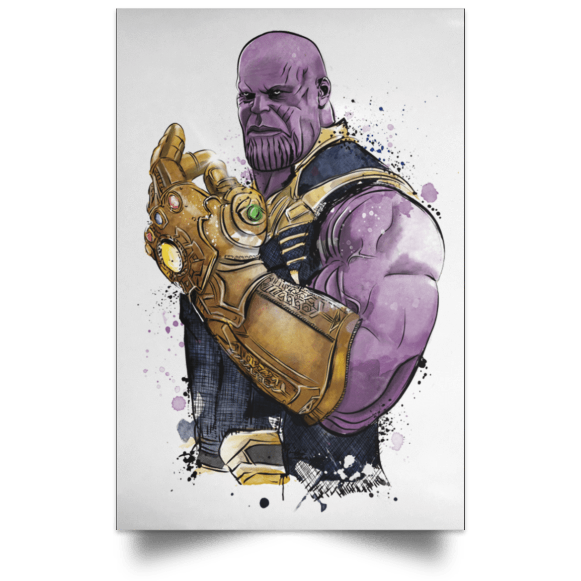 Housewares White / 12" x 18" The Titan Watercolor Portrait Poster