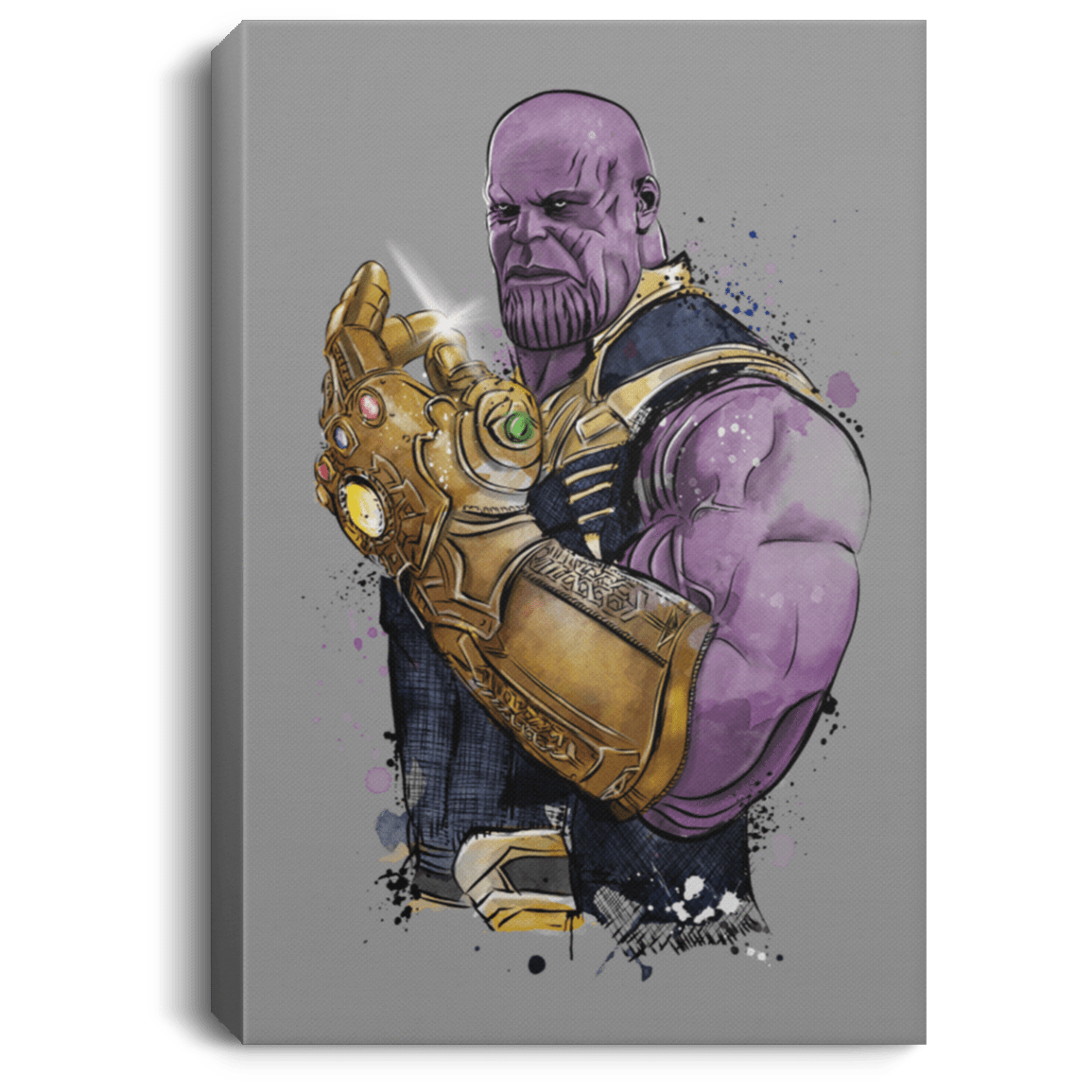 Housewares Gray / 8" x 12" The Titan Watercolor Premium Portrait Canvas