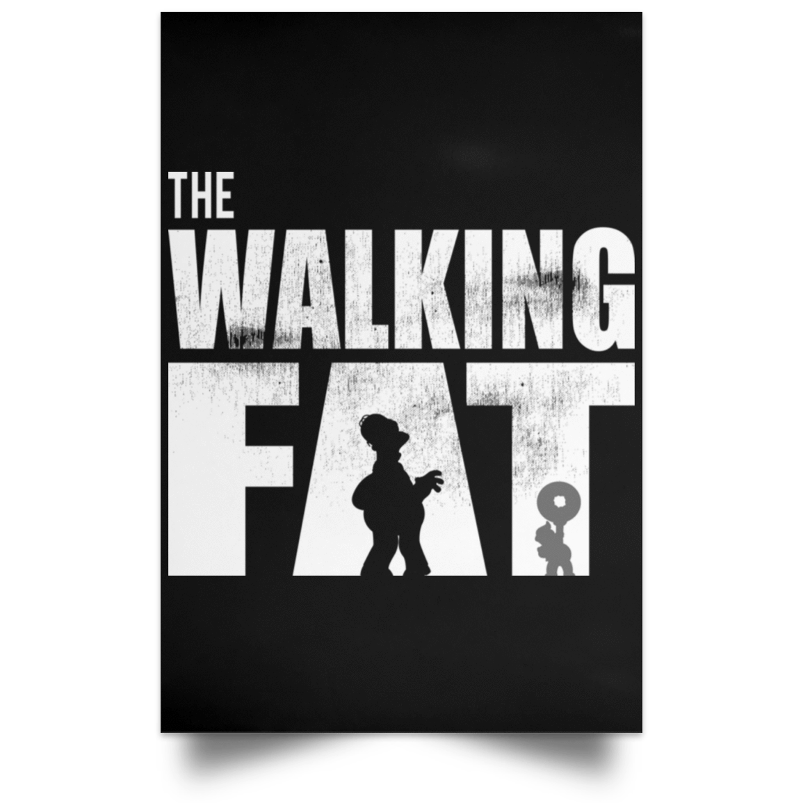 Housewares Black / 12" x 18" The Walking Fat Portrait Poster