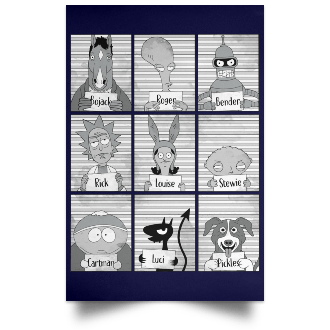 Housewares Navy / 12" x 18" The Worst Prisoners Portrait Poster