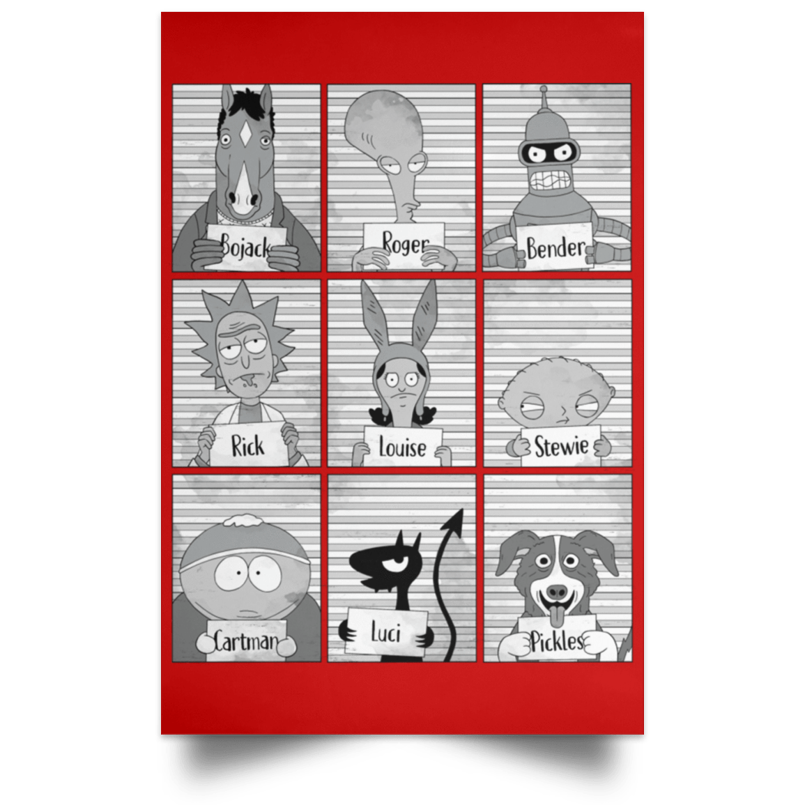 Housewares Red / 12" x 18" The Worst Prisoners Portrait Poster