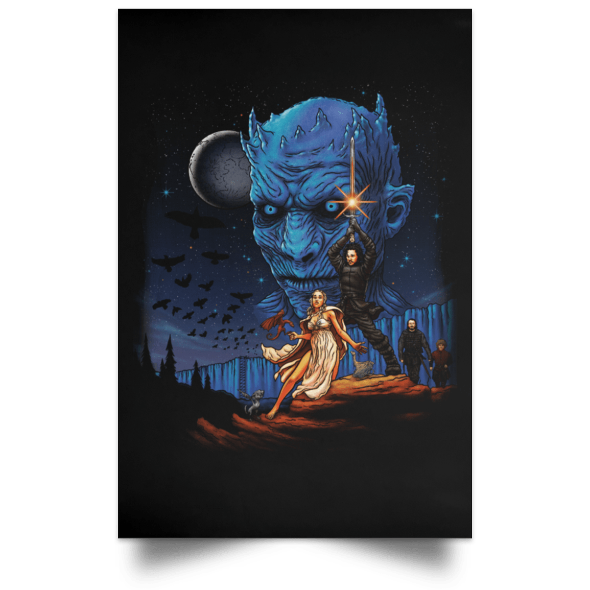 Housewares Black / 12" x 18" THRONE WARS Portrait Poster