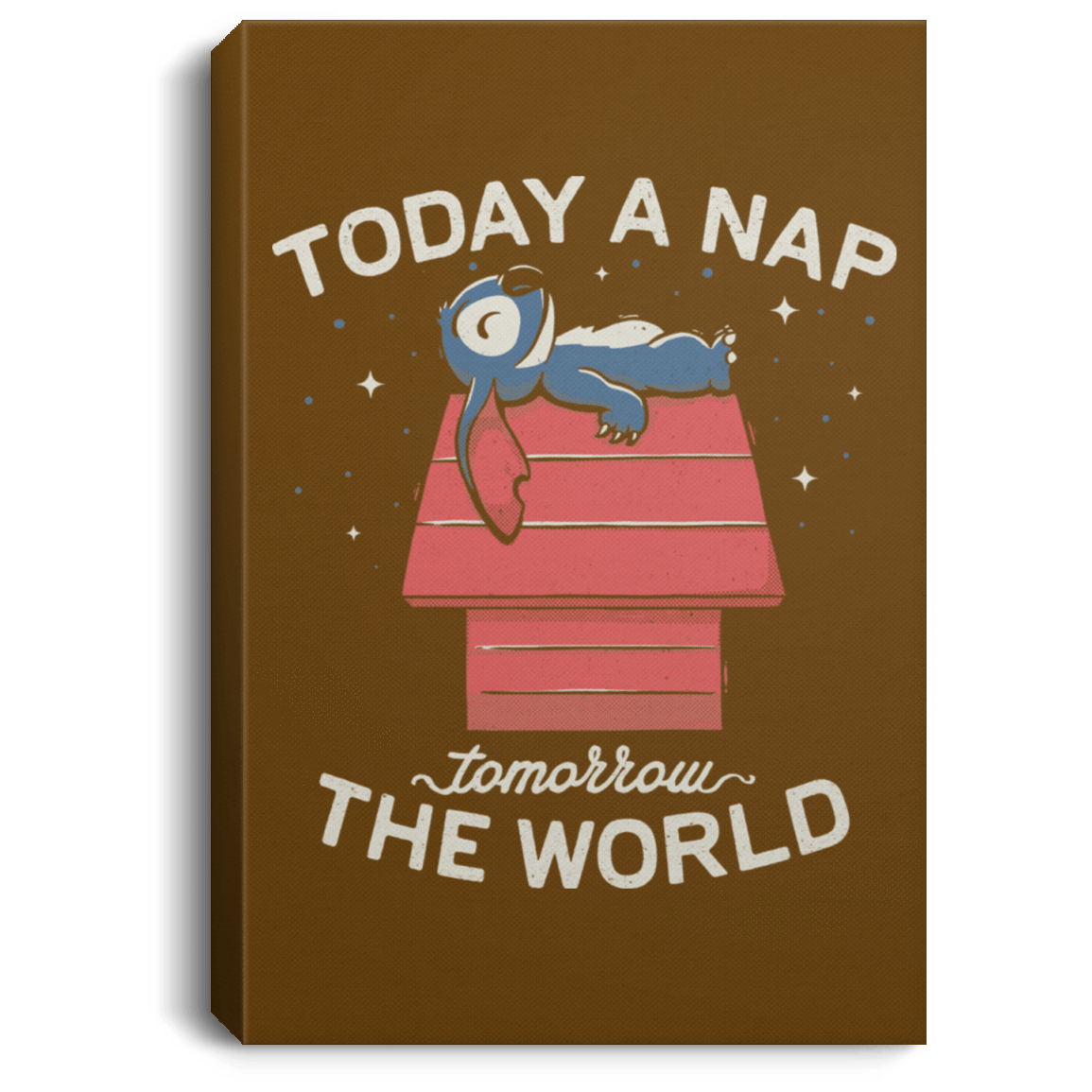 Housewares Brown / 8" x 12" Today a Nap Tomorrow the World Premium Portrait Canvas