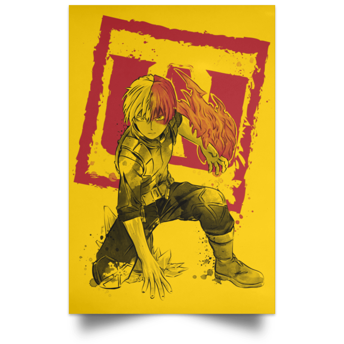 Housewares Athletic Gold / 12" x 18" Todoroki sumi-e Portrait Poster