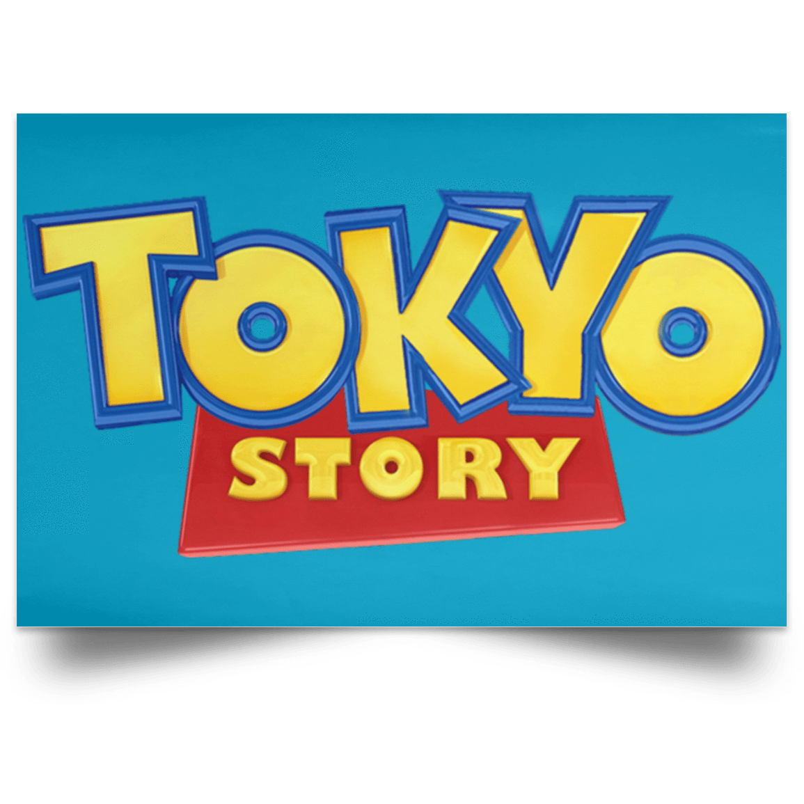 Housewares Turquoise / 18" x 12" Tokyo Story Landscape Poster