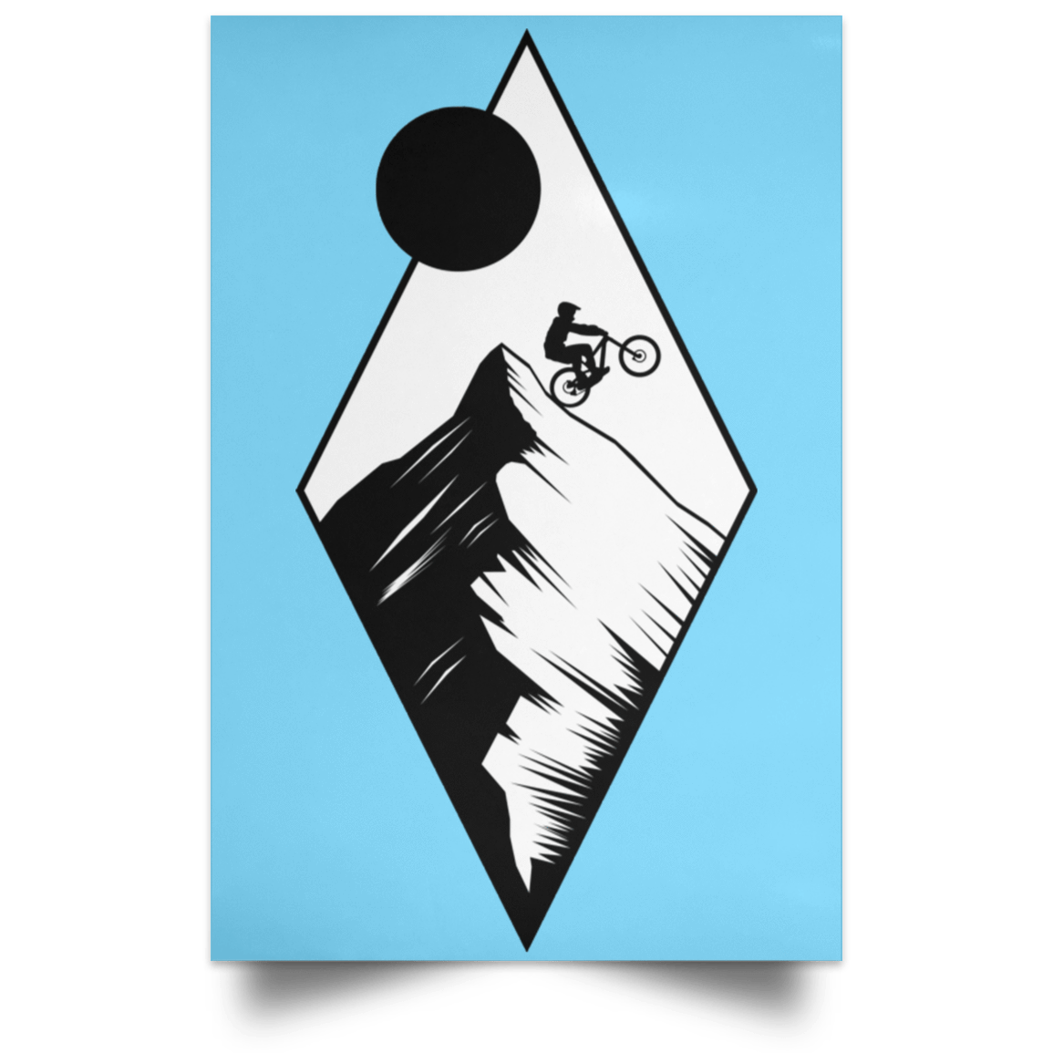 Housewares Columbia Blue / 12" x 18" Top Of The Mountain Ride Portrait Poster