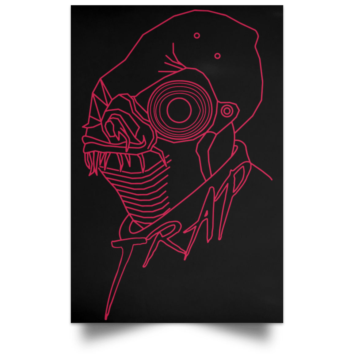 Housewares Black / 12" x 18" Trap Portrait Poster