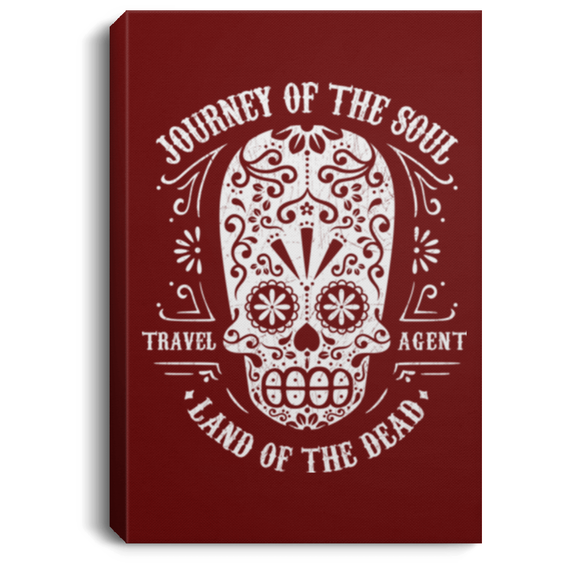 Housewares Maroon / 8" x 12" Travel Agent Catrina Premium Portrait Canvas
