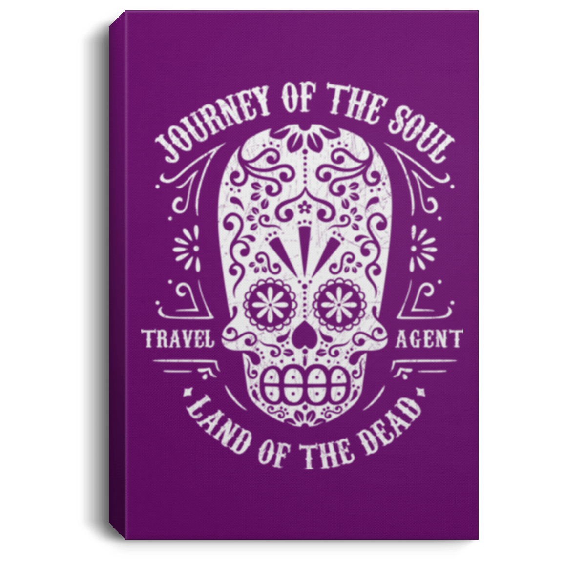 Housewares Purple / 8" x 12" Travel Agent Catrina Premium Portrait Canvas