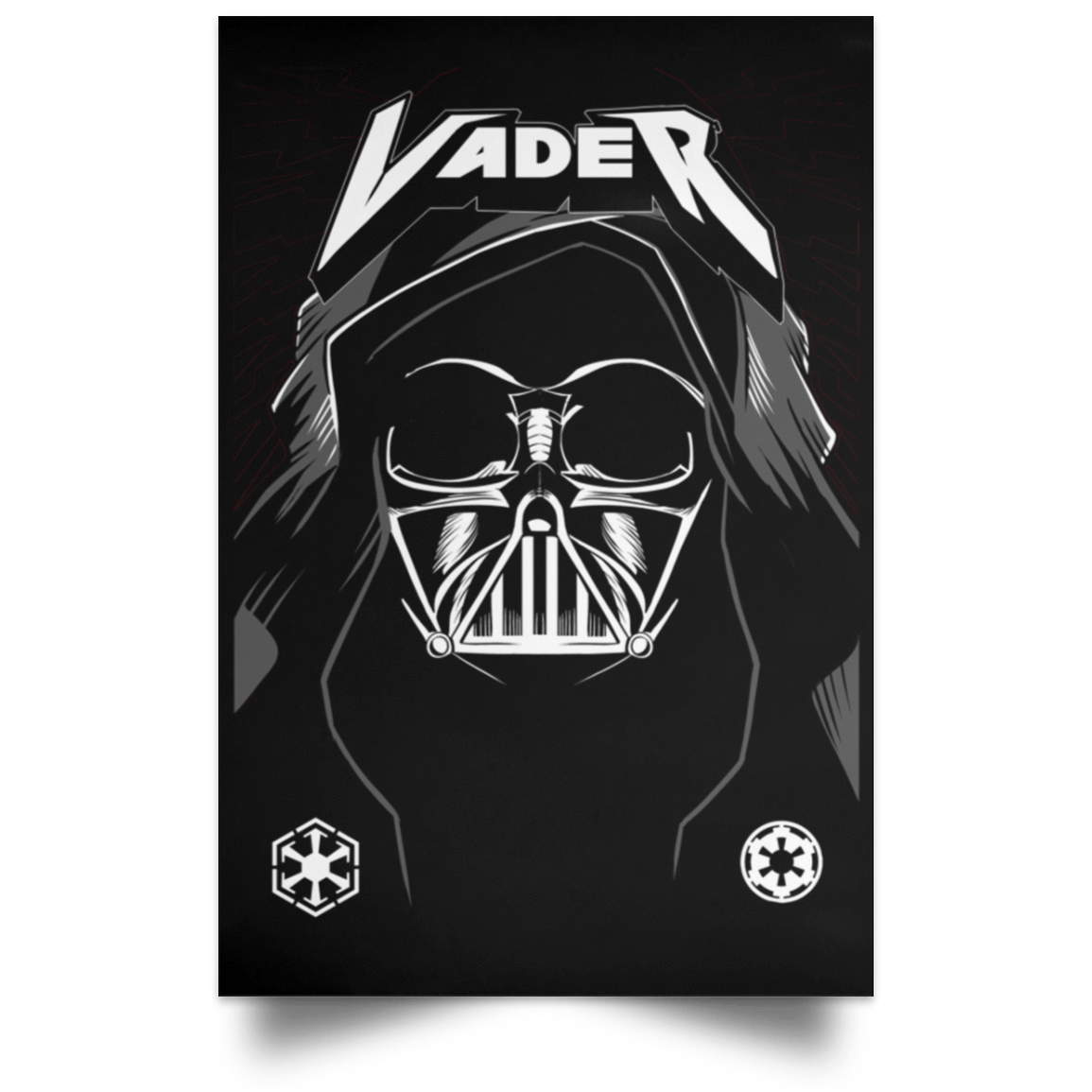 Housewares Black / 12" x 18" Vader Rock Portrait Poster
