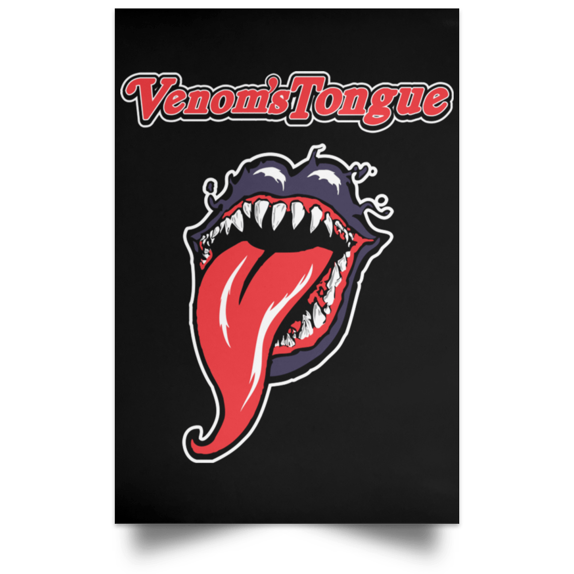 Housewares Black / 12" x 18" Venom's Tongue Portrait Poster
