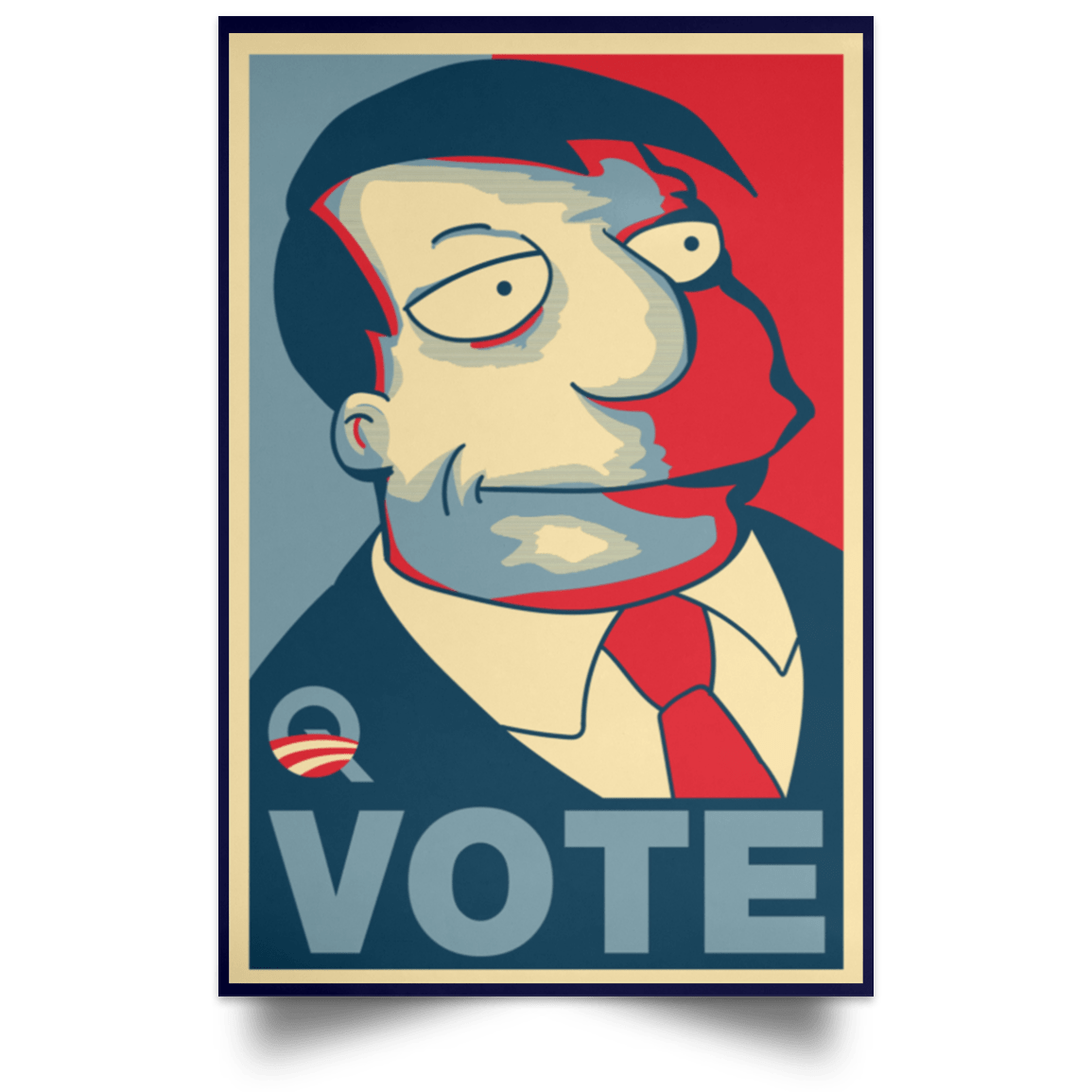 Housewares Navy / 12" x 18" Vote Quimby Portrait Poster