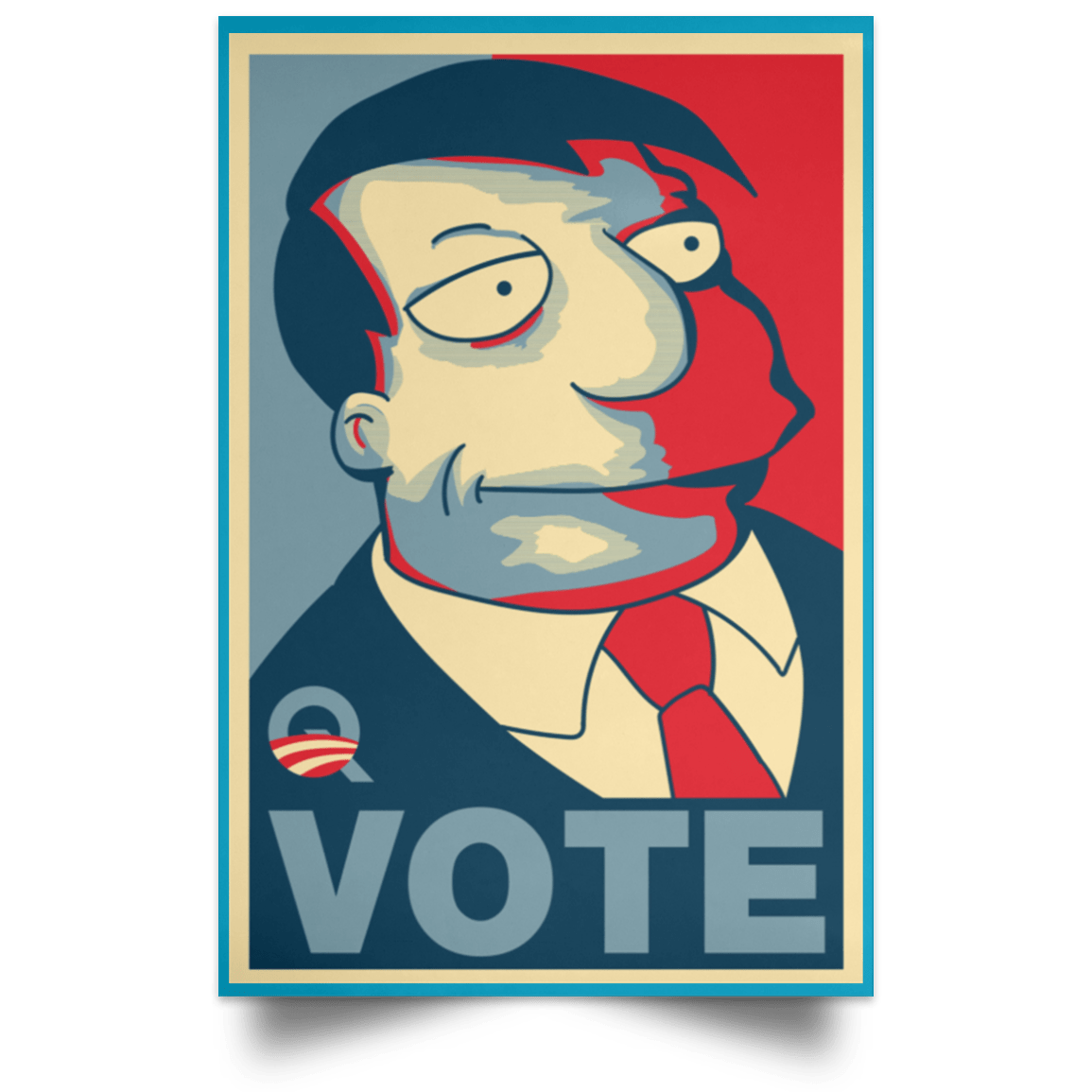 Housewares Turquoise / 12" x 18" Vote Quimby Portrait Poster
