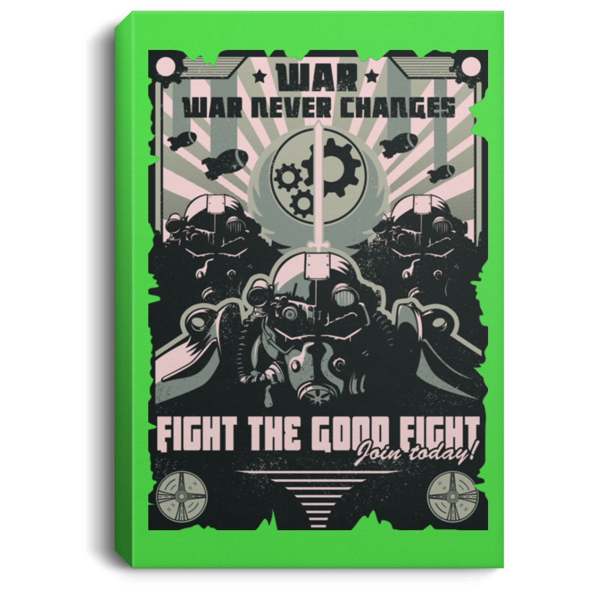 Housewares Kelly / 8" x 12" War Never Changes Premium Portrait Canvas