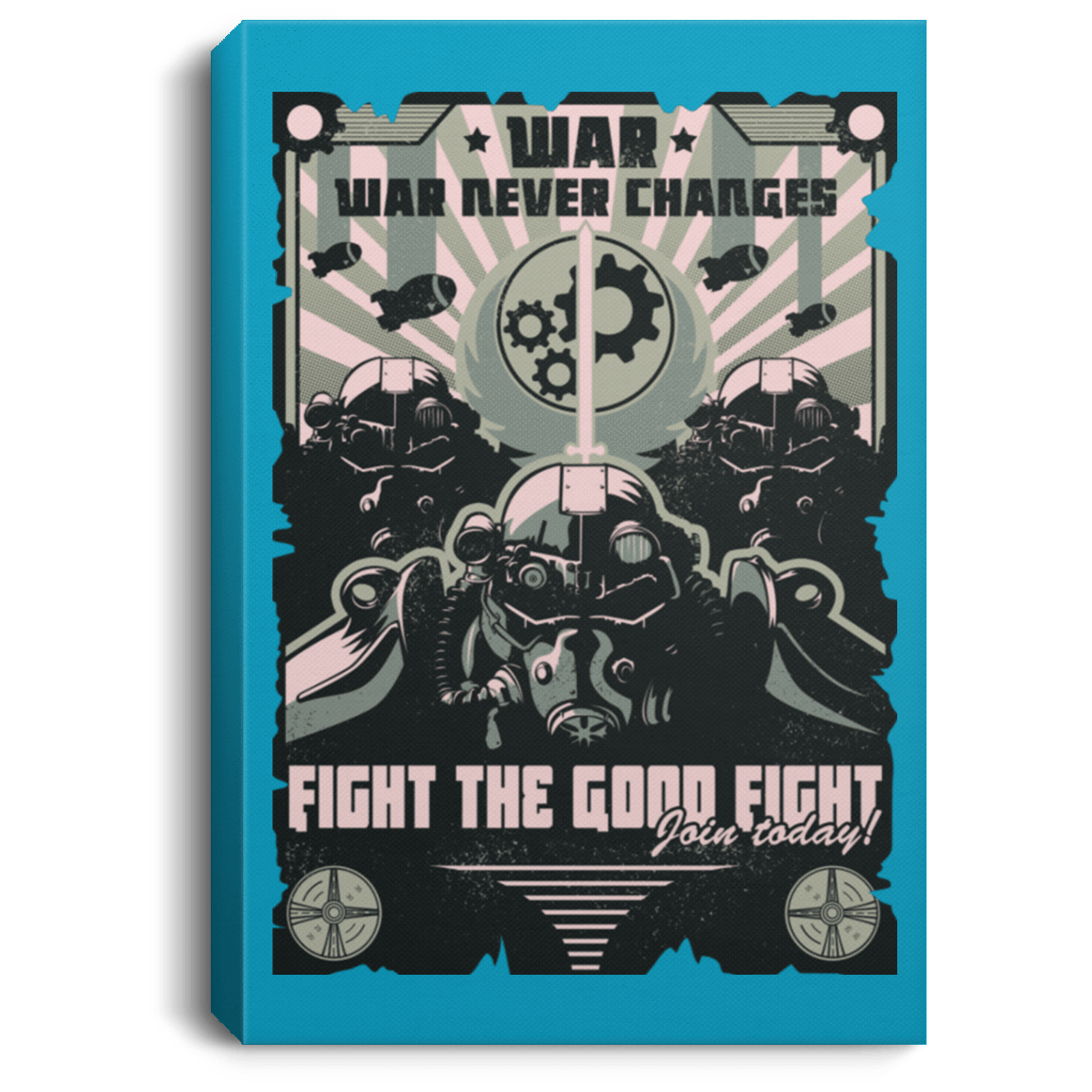 Housewares Turquoise / 8" x 12" War Never Changes Premium Portrait Canvas