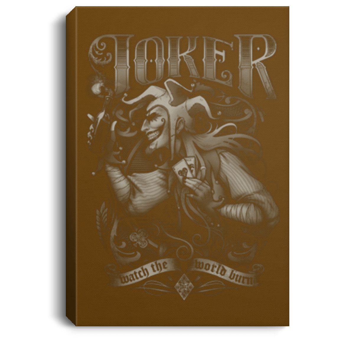 Housewares Brown / 8" x 12" Watch the world burn Premium Portrait Canvas