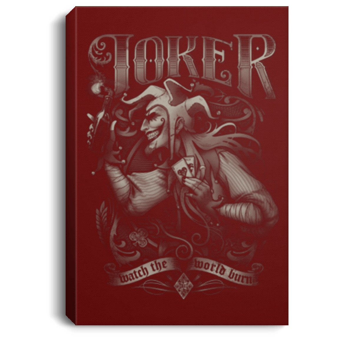 Housewares Maroon / 8" x 12" Watch the world burn Premium Portrait Canvas