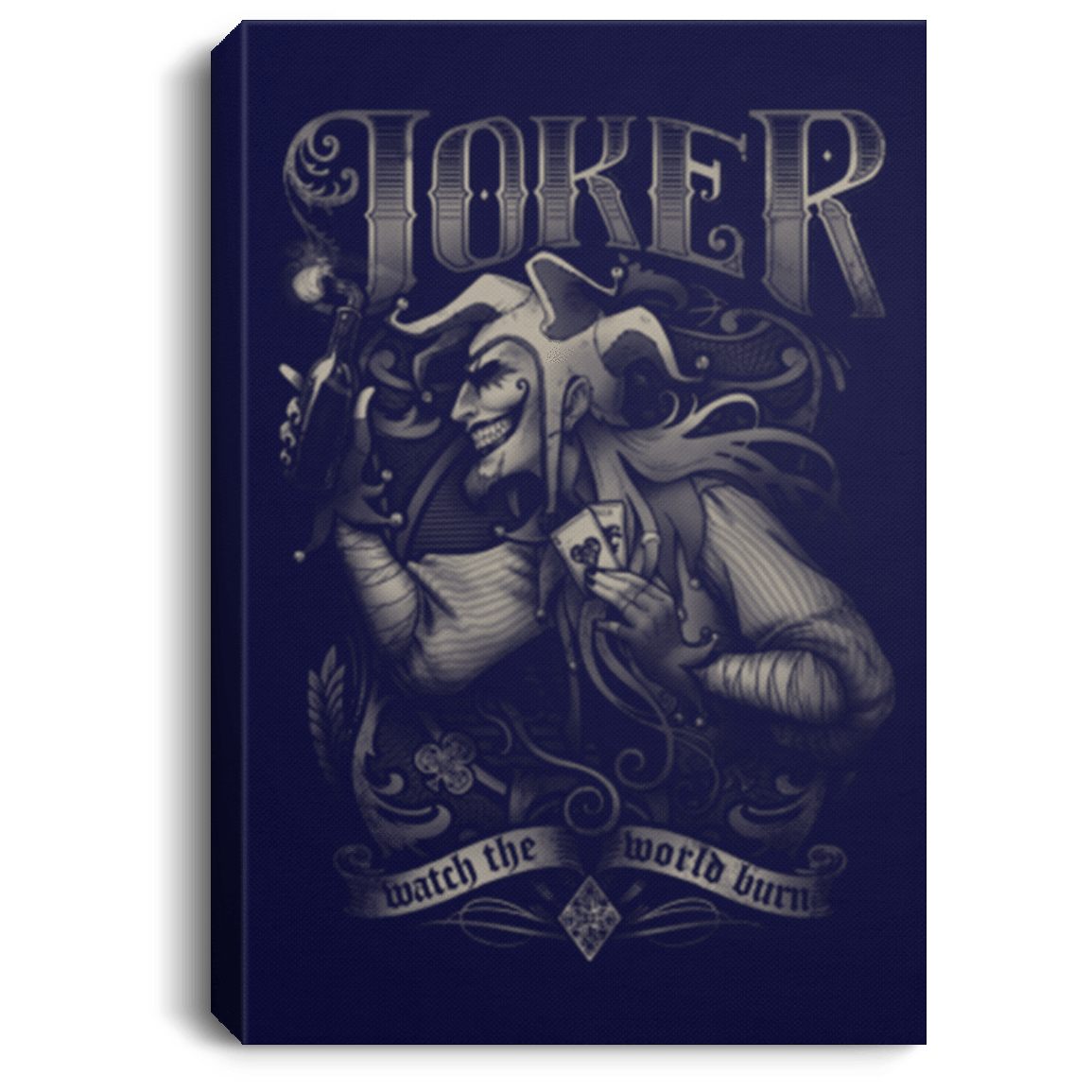 Housewares Navy / 8" x 12" Watch the world burn Premium Portrait Canvas