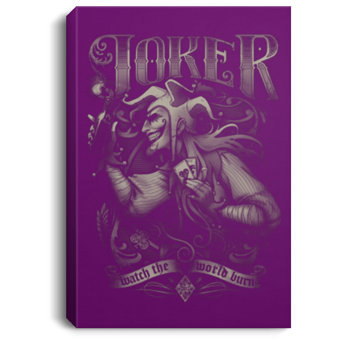 Housewares Purple / 8" x 12" Watch the world burn Premium Portrait Canvas