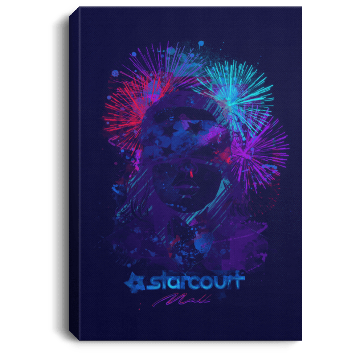 Housewares Navy / 8" x 12" Water Color Starcourt Mall Premium Portrait Canvas