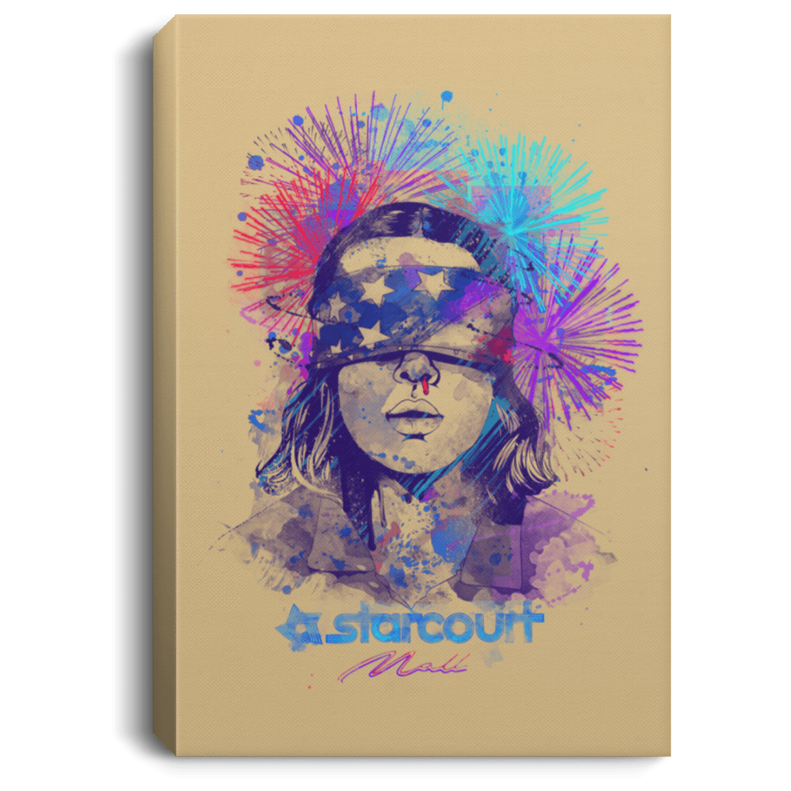 Housewares Tan / 8" x 12" Water Color Starcourt Mall Premium Portrait Canvas